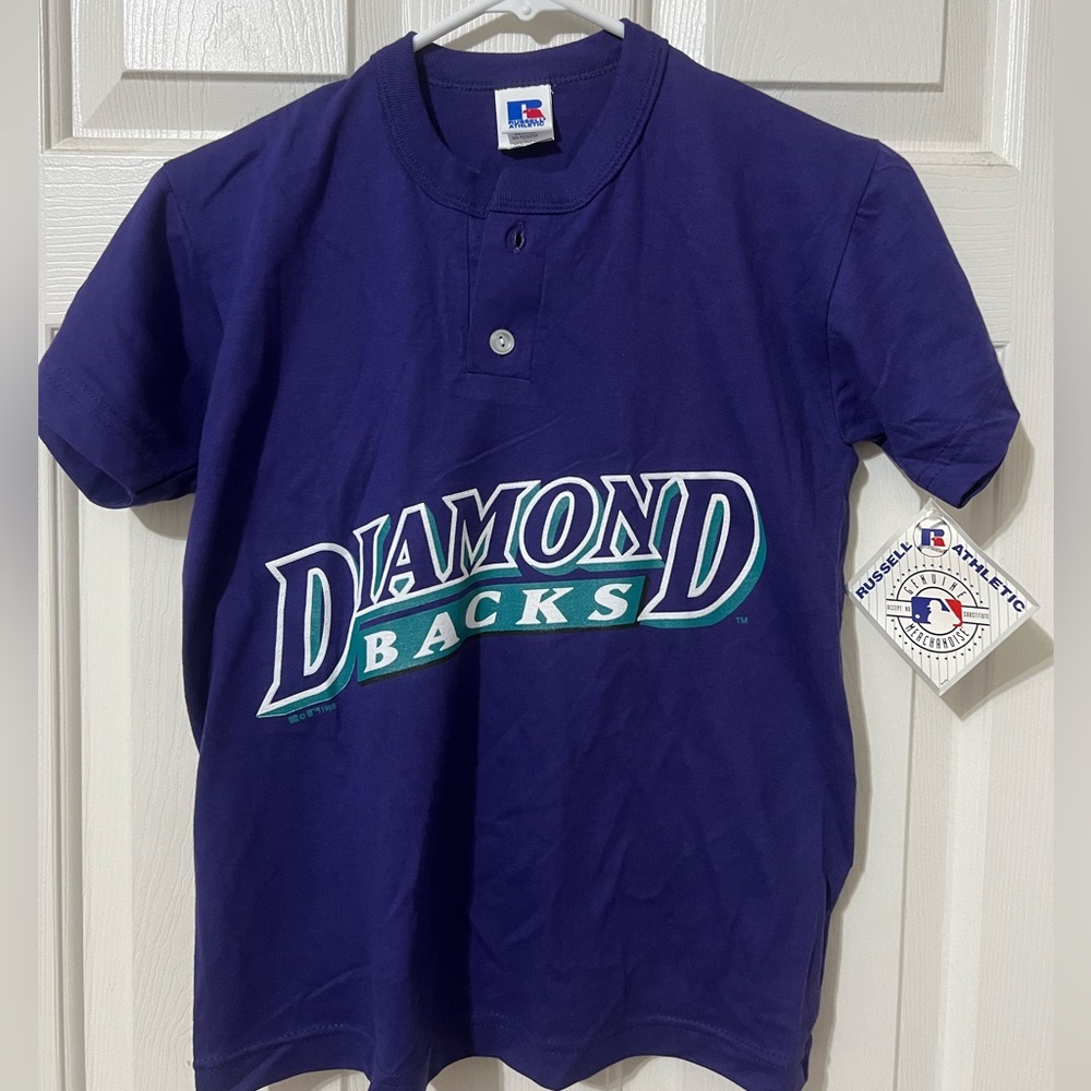 Vintage Russell Athletic Arizona Diamondbacks MLB T-shirt NWT Youth S Blue